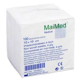 VLIESKOMPRESSEN 10x10 cm nesterils, 100 gab