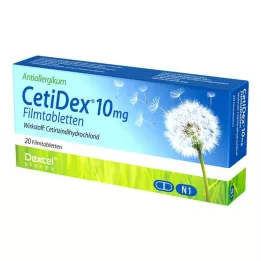 CETIDEX 10 mg apvalkotās tabletes, 20 gab