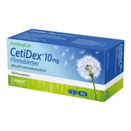 CETIDEX 10 mg apvalkotās tabletes, 100 gab