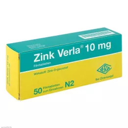 ZINK VERLA 10 mg apvalkotās tabletes, 50 gab