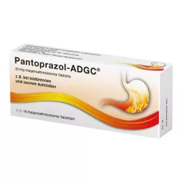 PANTOPRAZOL ADGC 20 mg zarnās šķīstošās tabletes, 14 gab
