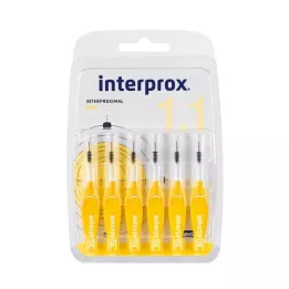 INTERPROX mini dzeltens starpzobu birstes blisteris, 6 gab