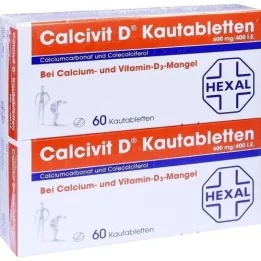 CALCIVIT D Košļājamās tabletes, 120 gab