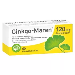 GINKGO-MAREN 120 mg apvalkotās tabletes, 60 gab