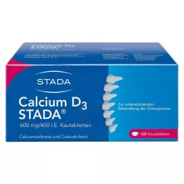 CALCIUM D3 STADA 600 mg/400 I.E. košļājamās tabletes, 120 gab