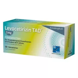 LEVOCETIRIZIN TAD 5 mg apvalkotās tabletes, 50 gab