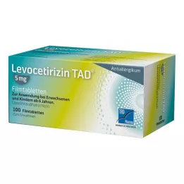 LEVOCETIRIZIN TAD 5 mg apvalkotās tabletes, 100 gab