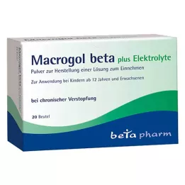 MACROGOL beta plus elektrolītu pulveris iekšķīgai lietošanai, 20 gab