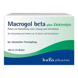 MACROGOL beta plus elektrolītu pulveris iekšķīgai lietošanai, 100 gab