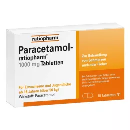 PARACETAMOL-ratiopharm 1000 mg tabletes, 10 gab