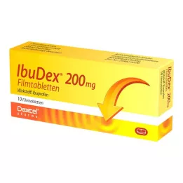 IBUDEX 200 mg apvalkotās tabletes, 10 gab