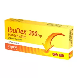 IBUDEX 200 mg apvalkotās tabletes, 20 gab