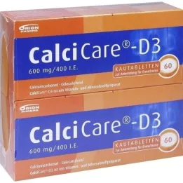 CALCICARE D3 košļājamās tabletes, 120 gab