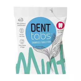 DENTTABS Zobu pastas tabletes stevia-mint ar fluoru, 125 gab