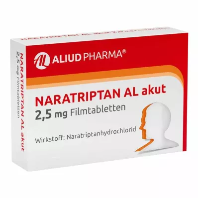 NARATRIPTAN AL akūtas 2,5 mg apvalkotās tabletes, 2 gab NARATRIPTAN AL akūtas 2,5 mg apvalkotās tabletes, 2 gab