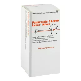 PANKREATIN 20 000 Laves Micro zarnās šķīstošās cietās kapsulas, 100 gab