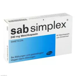 SAB simplex 240 mg mīkstās kapsulas, 60 gab