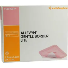 Allevyn Gentle Border Lite 7,5x7,5 cm putu pārsējs, 10 gab