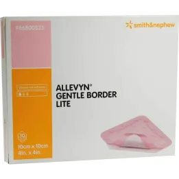 Allevyn Gentle Border Lite 10x10 cm putu pārsējs, 10 gab