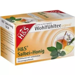 H&amp;S Labas sajūtas tējas salvijas medus ar citronu pudeli, 20X2,0 g