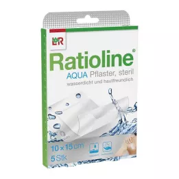 RATIOLINE ūdens dušas apmetums Plus 10x15 cm sterils, 5 gab