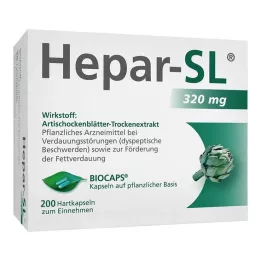HEPAR-SL 320 mg cietās kapsulas, 200 gab
