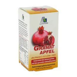 GRANATAPFEL 500 mg plus Vit.C+B12+cinks+selēns kapsulas, 60 gab