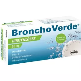 BRONCHOVERDE Klepus atkrēpošanas līdzeklis 50 mg putojošās tabletes, 10 gab