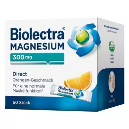 BIOLECTRA Magnija 300 mg Direct Orange Sticks, 60 gab
