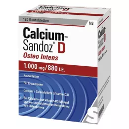 CALCIUM SANDOZ D Osteo intens košļājamās tabletes, 120 gab