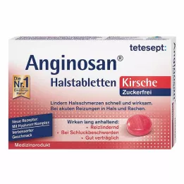 TETESEPT Anginosan kakla pastilas bezcukura ķirsis, 20 gab
