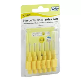 TEPE Starpzobu birste x-soft 0,7mm ISO 4 dzeltena, 6 gab