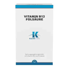 B12 vitamīns + folijskābes kapsulas, 100 gab