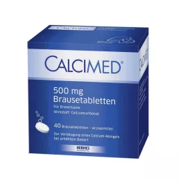 CALCIMED 500 mg putojošās tabletes, 40 gab