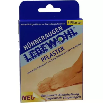 LEBEWOHL Kukurūzas plāksteri, 8 gab