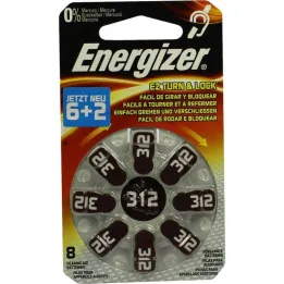 Energizer dzirdes aparāta baterija 312, 8 gab