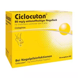 CICLOCUTAN 80 mg/g aktīvā nagu laka, 3 g