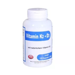 VITAMIN K2+D3 Berco kapsulas, 120 gab