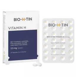 BIO-H-TIN Vitamīns H 2,5 mg 4 nedēļas tabletes, 28 gab