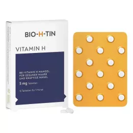 BIO-H-TIN Vitamīns H 5 mg 1 mēnesim tabletes, 15 gab