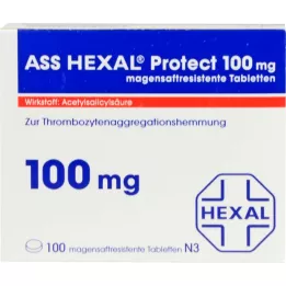 ASS HEXAL Protect 100 mg kuņģa sulas tabletes, 100 gab