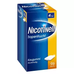 NICOTINELL Košļājamā gumija tropu augļi 4 mg, 96 gab