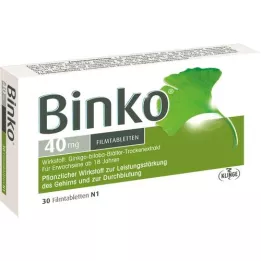 BINKO 40 mg apvalkotās tabletes, 30 gab