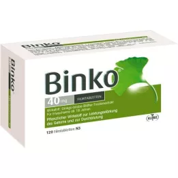 BINKO 40 mg apvalkotās tabletes, 120 gab
