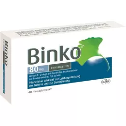 BINKO 80 mg apvalkotās tabletes, 60 gab
