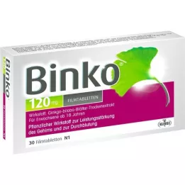 BINKO 120 mg apvalkotās tabletes, 30 gab