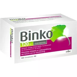 BINKO 120 mg apvalkotās tabletes, 120 gab