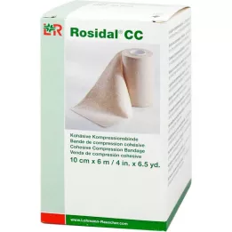 ROSIDAL CC kohēzijas kompresijas pārsējs 10 cmx6 m, 1 gab