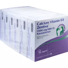CALCIUM VITAMIN D3 Zentiva 1000 mg/880 SV Kautab, 120 gab