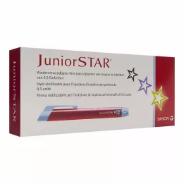 JUNIORSTAR Injekcijas ierīce sarkana, 1 gab